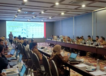 Workshop II Penyusun Rencana Kerja Sub Nasional Indonesia's Forestry and Other Land Use (FOLU) Net Sink 2030 Provinsi Banten di Hotel Aston Serang, Selasa (10/9/2024). (LUTHFI/SATELITNEWS.COM)