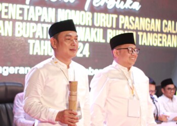 Pasangan calon Bupati dan Wakil Bupati Tangerang nomor urut 1 Mad Romli-Irvansyah Asmat. (ISTIMEWA)