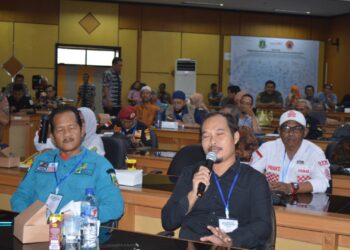 Menghadapi penomena cuaca ekstrem, Pemprov Banten bersama Stakeholder, bersiaga dengan melakukan kongres pertama deklarasi forum pengurangan resiko bencana, Kamis (12/12/2024). (LUTHFI/SATELITNEWS.COM)