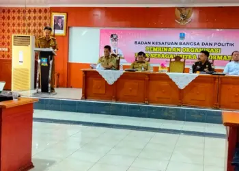 Kesbangpol Kabupaten Serang, lakukan pembinaan organisasi wartawan, Senin (16/12/2024). (SIDIK/SATELITNEWS.COM)