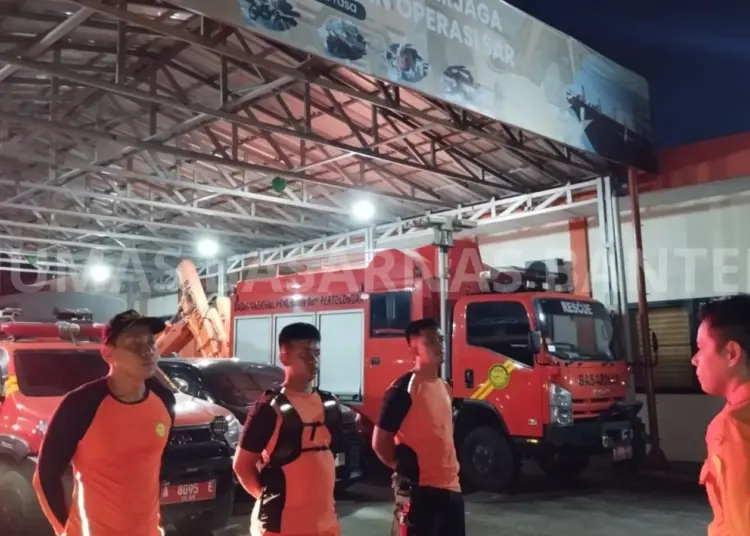 Kantor Pencarian dan Pertolongan Banten, mendapatkan laporan 1 orang tenggelam di Pantai Wirton, Kecamatan Cinangka, Kabupaten Serang. Banten, Minggu (29/12/2024). Hingga kini, korban belum ditemukan. (ISTIMEWA)