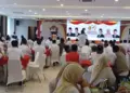 Suasana perayaan HUT Partai Gerindra ke-17, di Kantor DPD Gerindra Banten, Kota Serang, Kamis (6/2/2025). (LUTHFI/SATELITNEWS.COM)