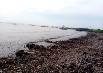 Pesisir Teluk, Kecamatan Labuan, Kabupaten Pandeglang, kembali kumuh dan dipenuhi sampah. (DOKUMEN/SATELITNEWS.COM)