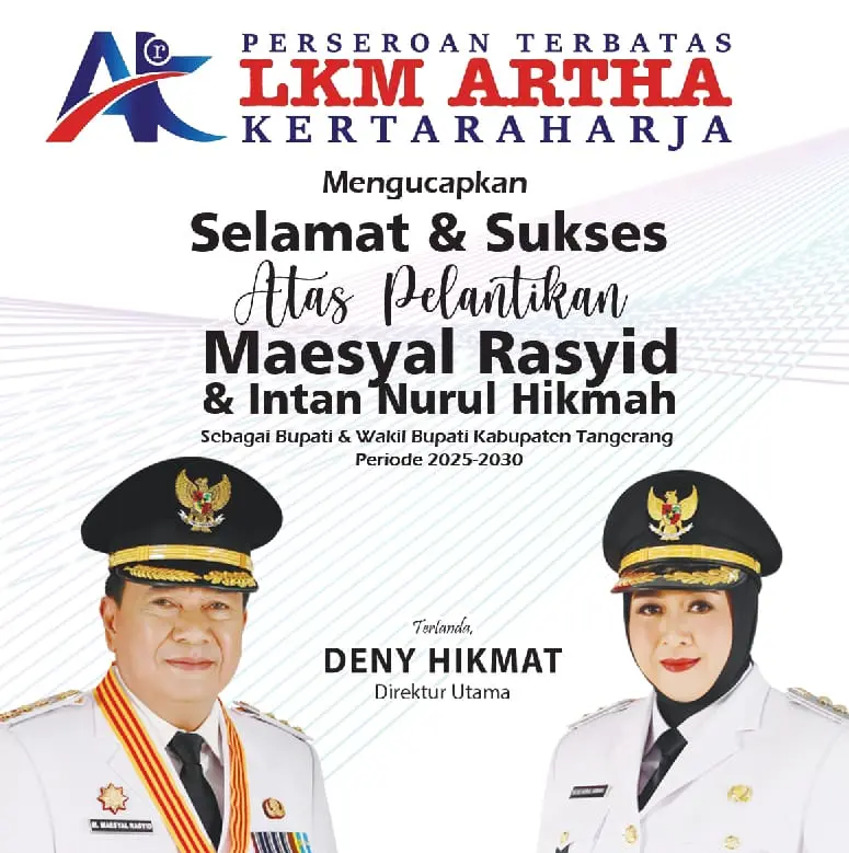 LKM Artha Kertaraharja Selamat atas dilantiknya maesyal Rasyid dan Intan Nurul Hikmah